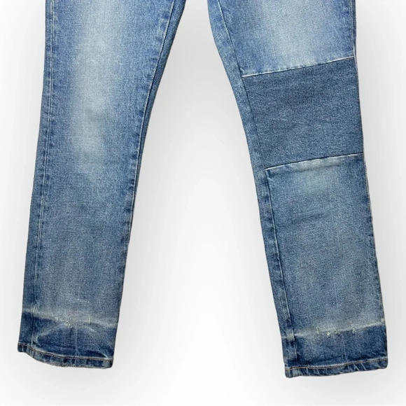 Veronica Beard Ryleigh Patched Slim Straight High  Rise Jeans - Picture 10 of 13